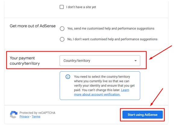 Google AdSense setup