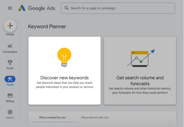 google keyword planner 