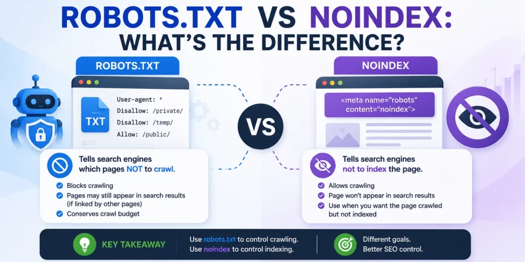 Robots.txt vs Noindex:
